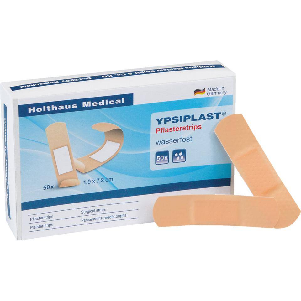 Holthaus Medical Ypsiplast® Pflasterstrips, wasserfest, 1,9x7,2cm, 50/VE-0