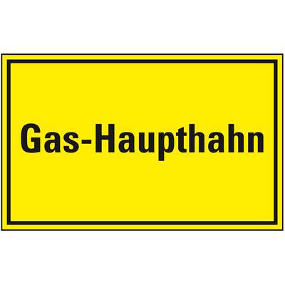 Hinweisschild Gas-Haupthahn, Kunststoff, 300x200mm