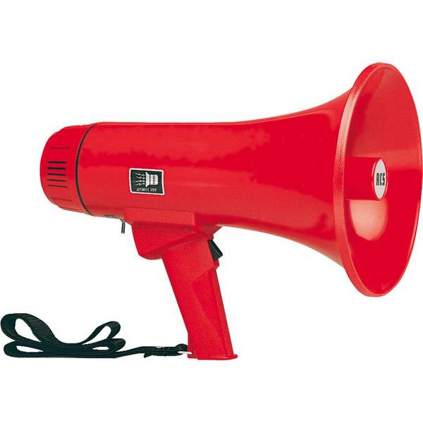 Handmegafon Typ A, ohne Sirene, max. 12 W, feuerwehrrot, ABS-Kunststoff, 1kg