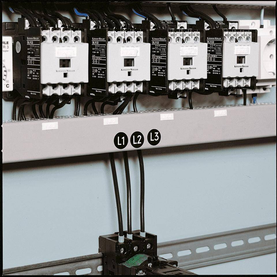 Leiterkennzeichen L2 Wechselstromnetz, RoHS-konform, Folie, Ø 12,5mm, 20/Bogen, DIN EN 60445 / IEC 60417-2