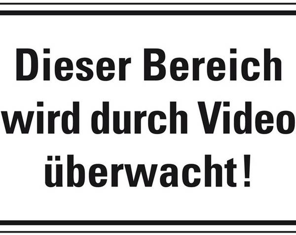 Hinweisschild Dieser Bereich wird durch Video überwacht, Kunststoff, 300x200mm