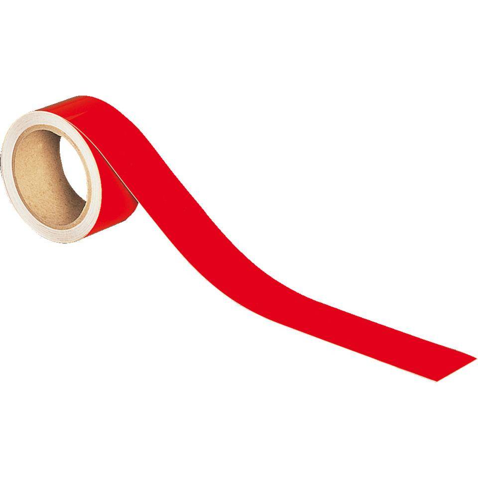 Reflektierendes Warnband, rot-reflektierend, selbstklebend, 50mm, 10m/Rolle-0