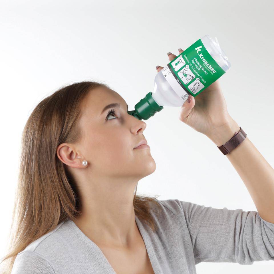 K.57 Augenspülstation mit Einzelhalterung, zur Wandmontage, 1x500ml/Flasche-1