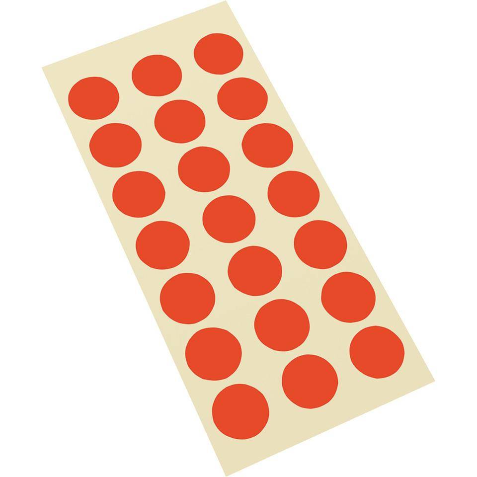 Markierungspunkt, blanko, rot, Haftpapier, ablösbar, Ø 10mm, 128/Bogen