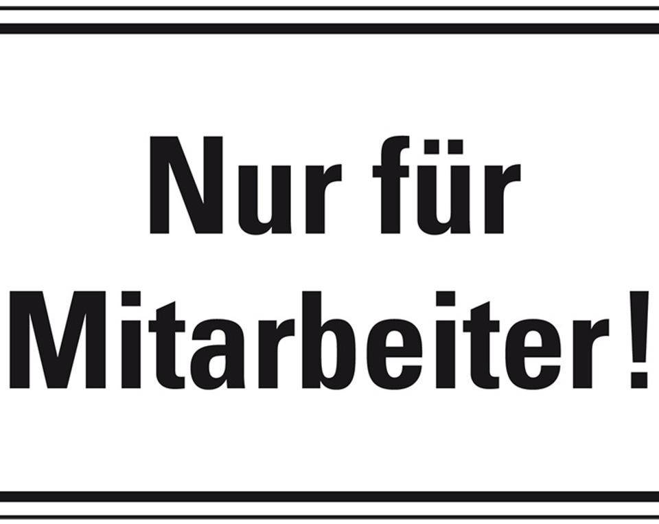 Türhinweisschild Nur für Mitarbeiter, Kunststoff, 300x200mm-0