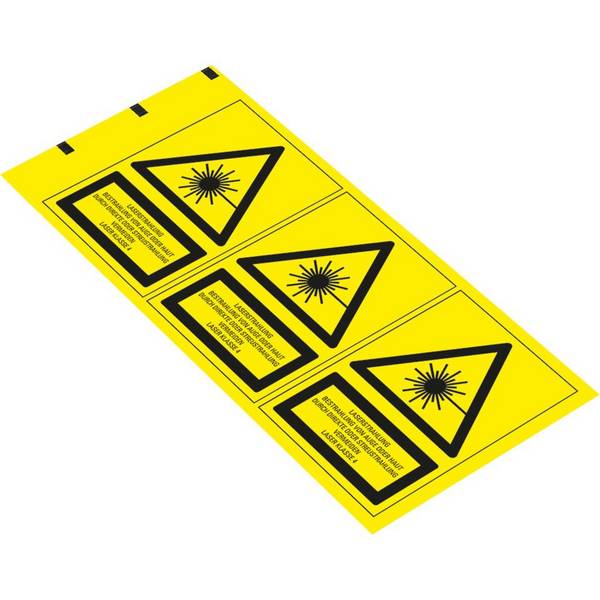 Warn-Kombischild Laserstrahlung Laser Klasse 4, Folie, selbstklebend, 50x70mm, 3/Bogen