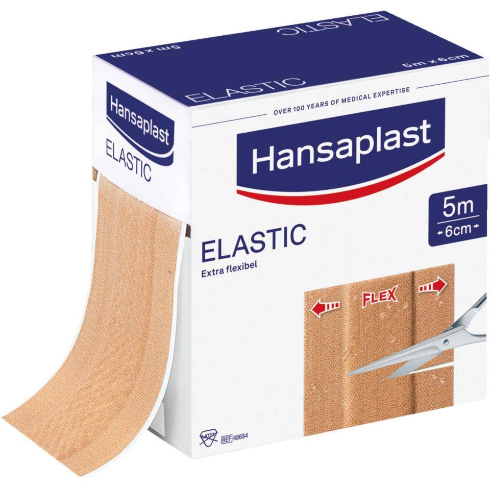 Hansaplast® Elastic-Pflaster, luftdurchlässig, sehr elastisch, 6cm, 5m/Rolle-2