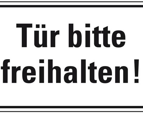 Türhinweisschild Tür bitte freihalten!, Kunststoff, 300x200mm