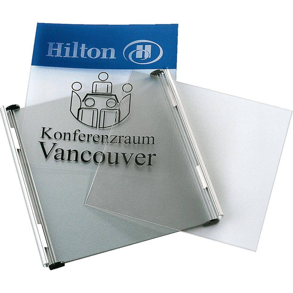 Türschild Unitex G, silber, eloxiertes Aluminium, inkl. Befestigung, 155x155mm-1