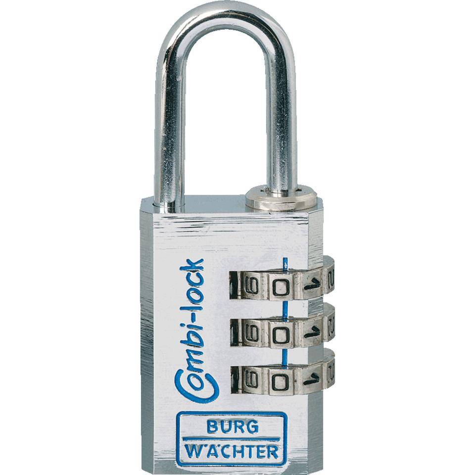 BURG WÄCHTER Zahlenschloss Combi-Lock 90, verchromt, 30mm-0