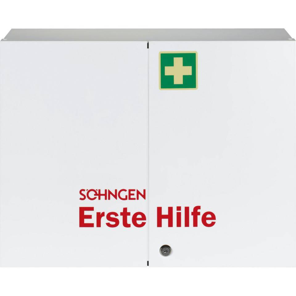 SÖHNGEN® Verbandschrank London, ASR 4.3(DIN 13169), weiß, Stahlblech, 604x462x170mm-0