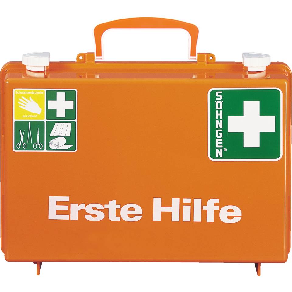 SÖHNGEN® Erste-Hilfe-Koffer Junior, ASR A4.3 (DIN 13157), orange, Wandhalterung-0