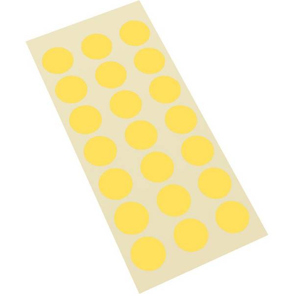 Markierungspunkt, blanko, gelb, Haftpapier, ablösbar, Ø 37mm, 10/Bogen