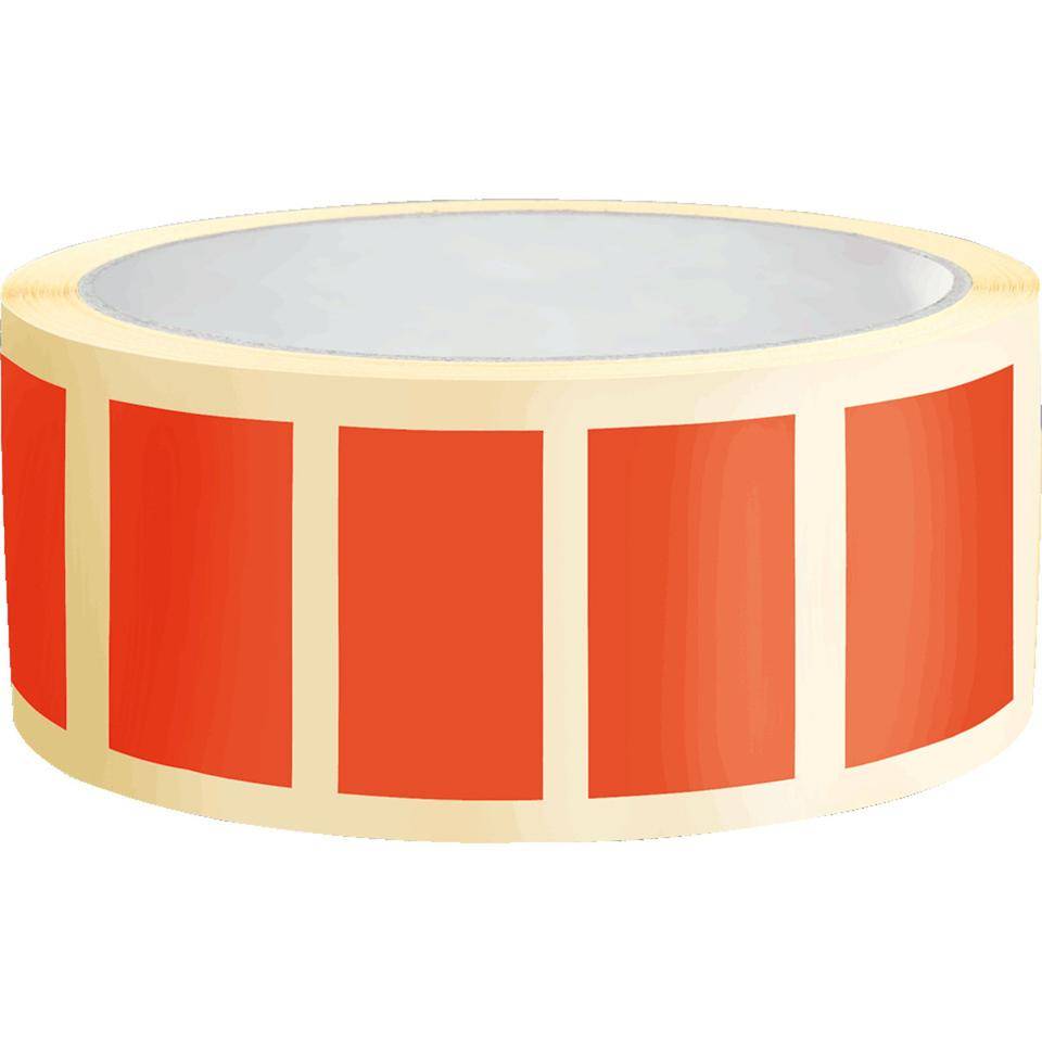 Organisationsetikett, beschriftbar, rot, Haftpapier, ablösbar, 50x25mm, 500/Rolle-0