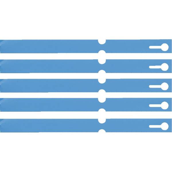 Schlüsselanhänger Schlaufe, beschriftbar, blau, PVC, 160x12,7mm,1000/VE