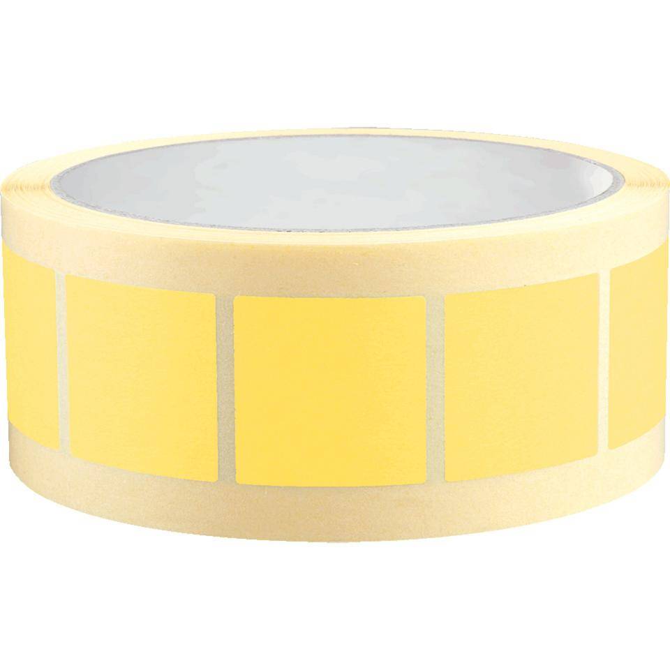 Organisationsetikett, beschriftbar, gelb, Haftpapier, ablösbar, 25x25mm, 500/Rolle-0