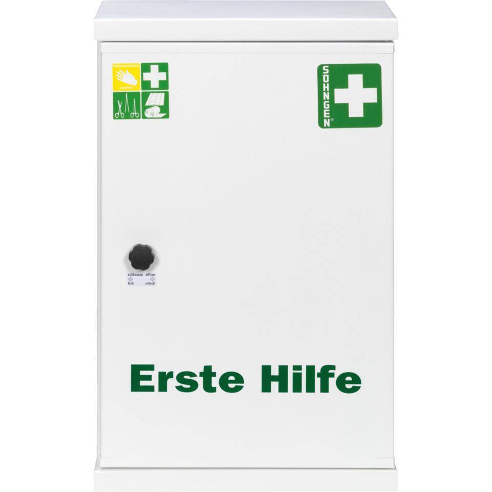 SÖHNGEN® Verbandschrank NovoLine 2, leer, weiß, Stahlblech, 360x560x200mm-0