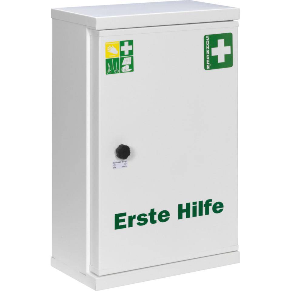 SÖHNGEN® Verbandschrank NovoLine 2, leer, weiß, Stahlblech, 360x560x200mm-2