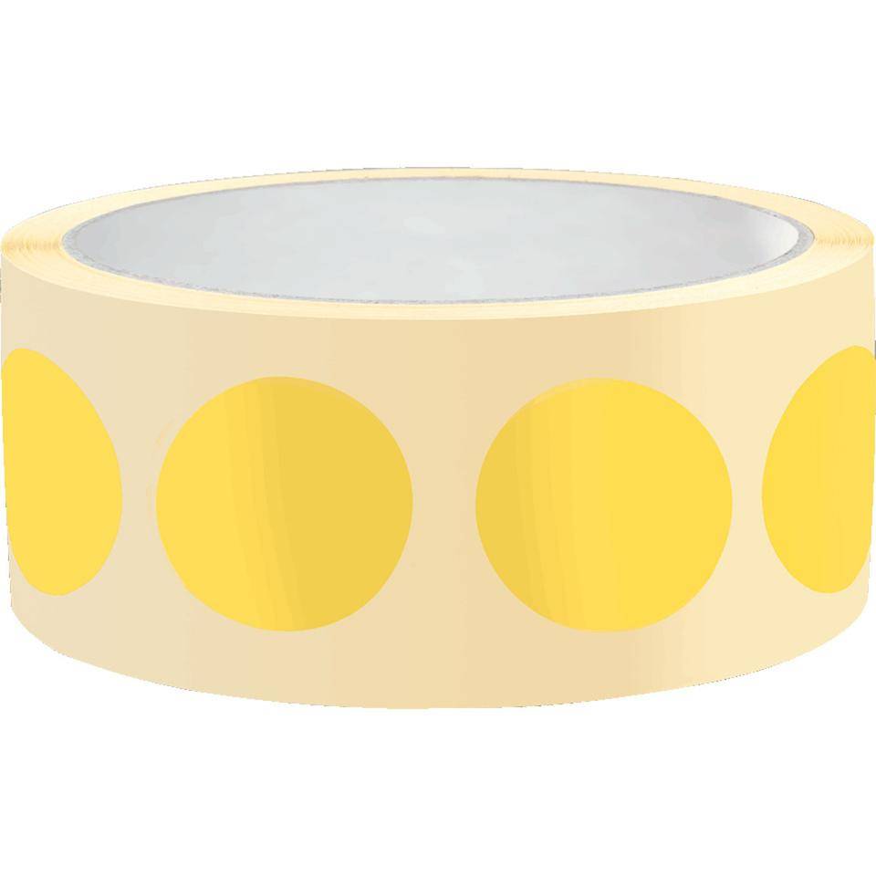 Markierungspunkt, blanko, gelb, Haftpapier, ablösbar, Ø 37mm, 500/Rolle-0