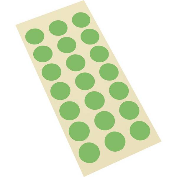 Markierungspunkt, blanko, grün, Haftpapier, ablösbar, Ø 25mm, 21/Bogen