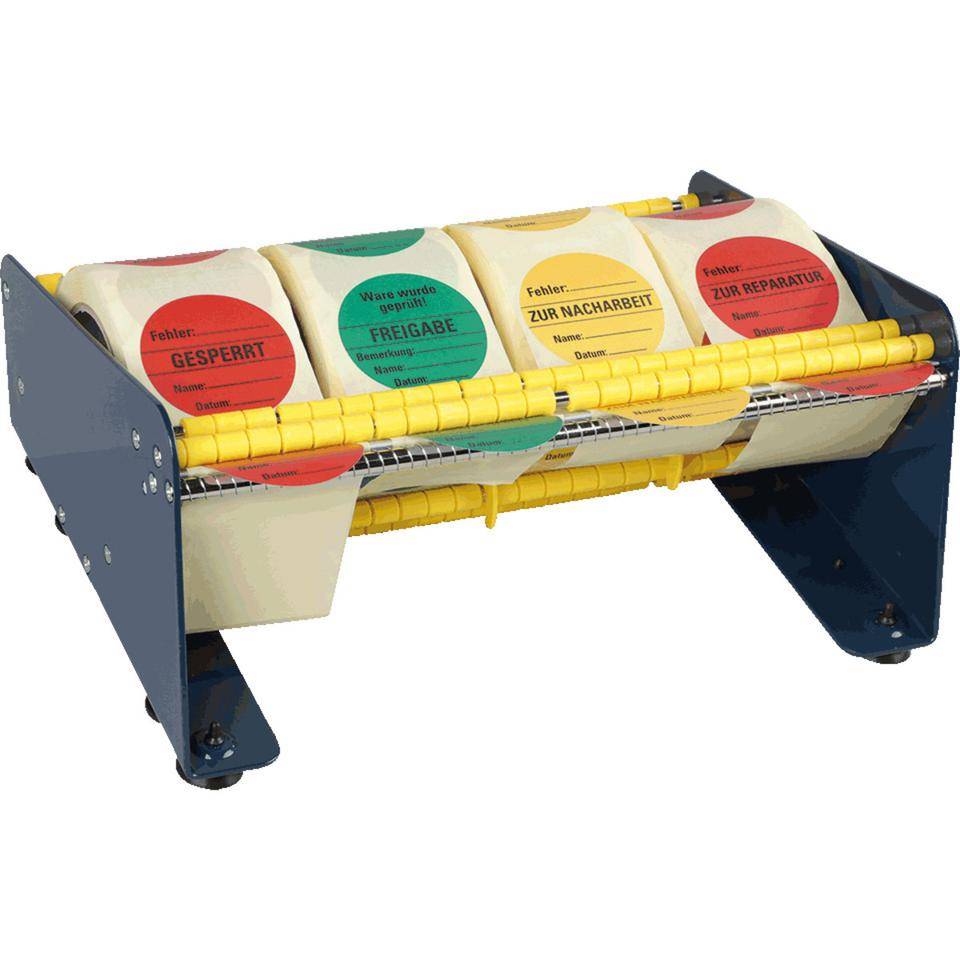 Organisationsetikett Gesperrt, rot, Haftpapier, ablösbar, Ø 60mm, 500/Rolle-1