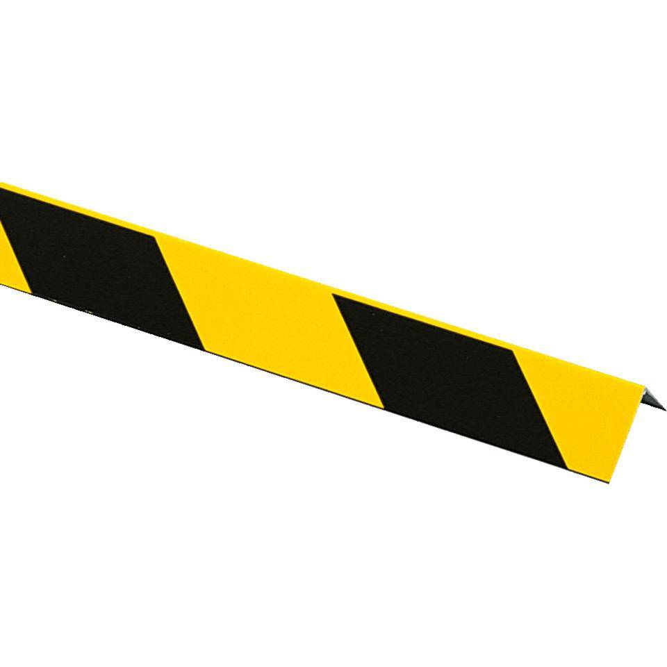 Winkelmarkierung, reflektierend, gelb/schwarz, Aluminium, 50x990mm, ASR A1.3-0