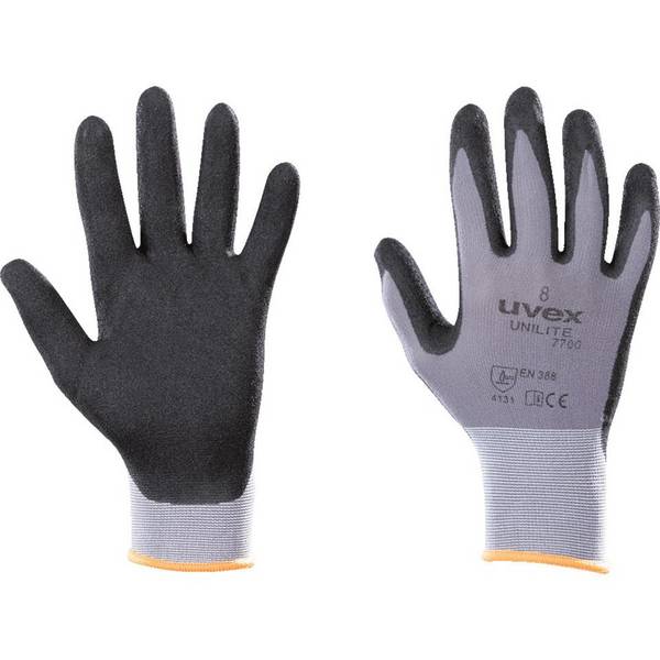 uvex Schutzhandschuh unilite 7700®, Kat.II, extrem leicht, Polyamid, 270mm, Größe 8