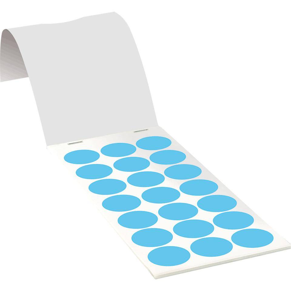 Markierungspunkt, blanko, blau, Haftpapier, ablösbar, Ø 25mm, 105/Heft-0