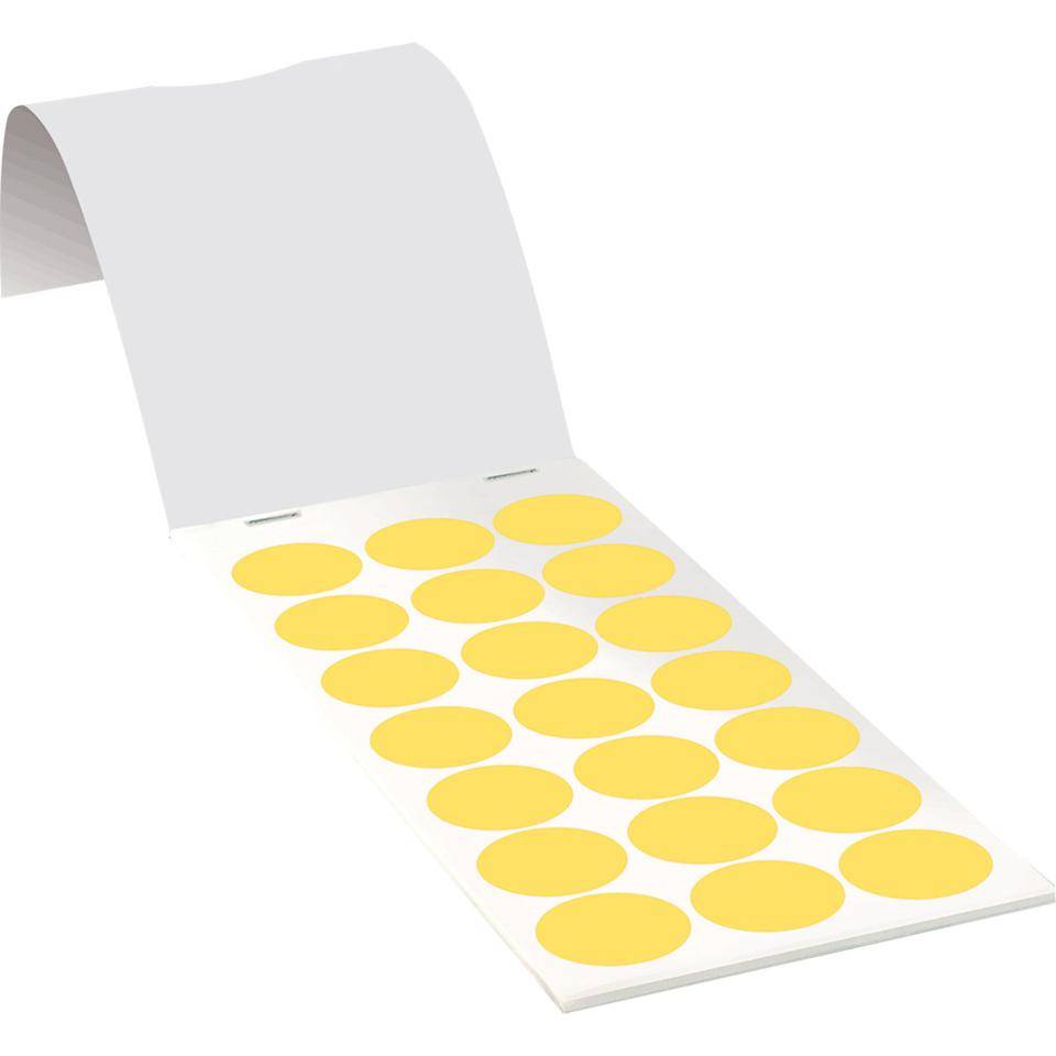 Markierungspunkt, blanko, gelb, Haftpapier, ablösbar, Ø 25mm, 105/Heft-0