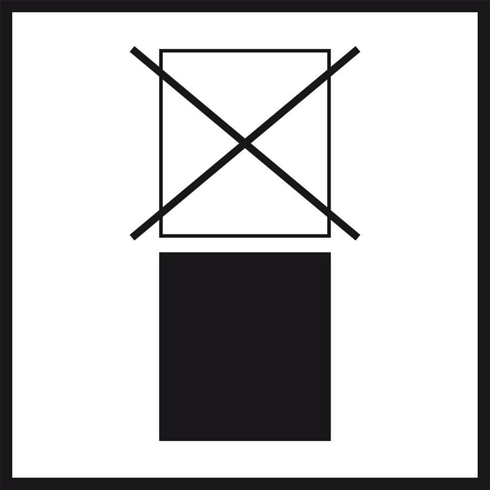 Verpackungskennzeichen Nicht stapeln, Folie, seewasserbeständig,100x100mm, IMDG-Code, ADR-0