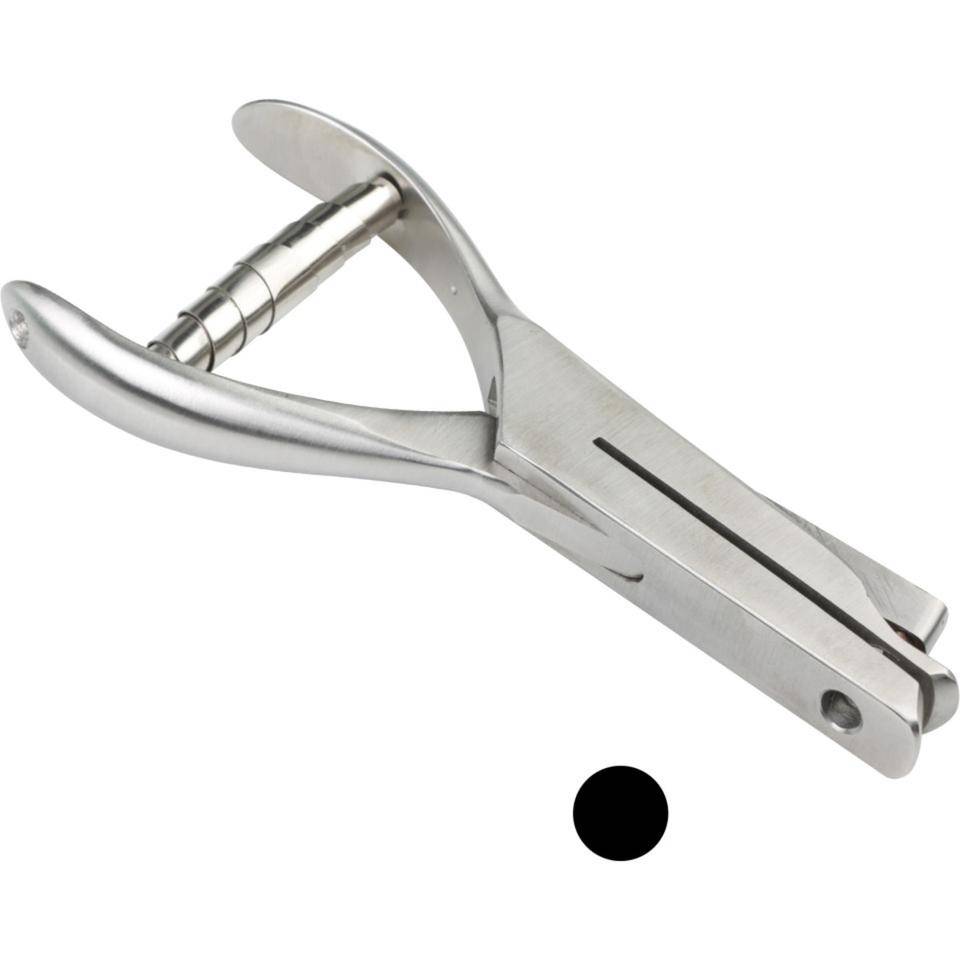 Lochzange, zum Markieren von Plaketten, Kerbform Kreis, 2mm, Maultiefe 48mm-0