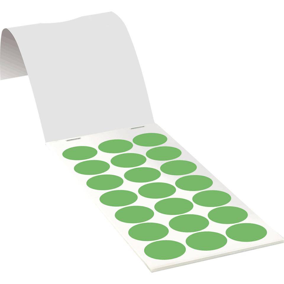 Markierungspunkt, blanko, grün, Haftpapier, ablösbar, Ø 25mm, 105/Heft-0