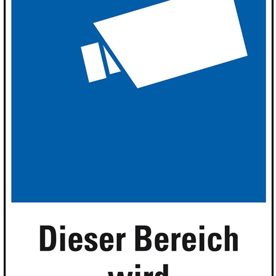 Hinweis-Kombischild Dieser Bereich wird videoüberwacht, Kunststoff, 200x300mm