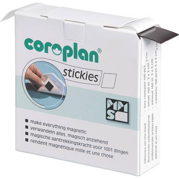 coroplan® Magnetquadrate, selbsklebend, 30x30mm, 160/VE