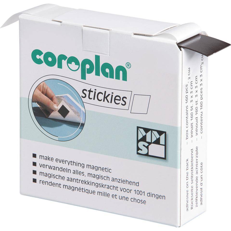 coroplan® Magnetquadrate, selbsklebend, 30x30mm, 160/VE-0