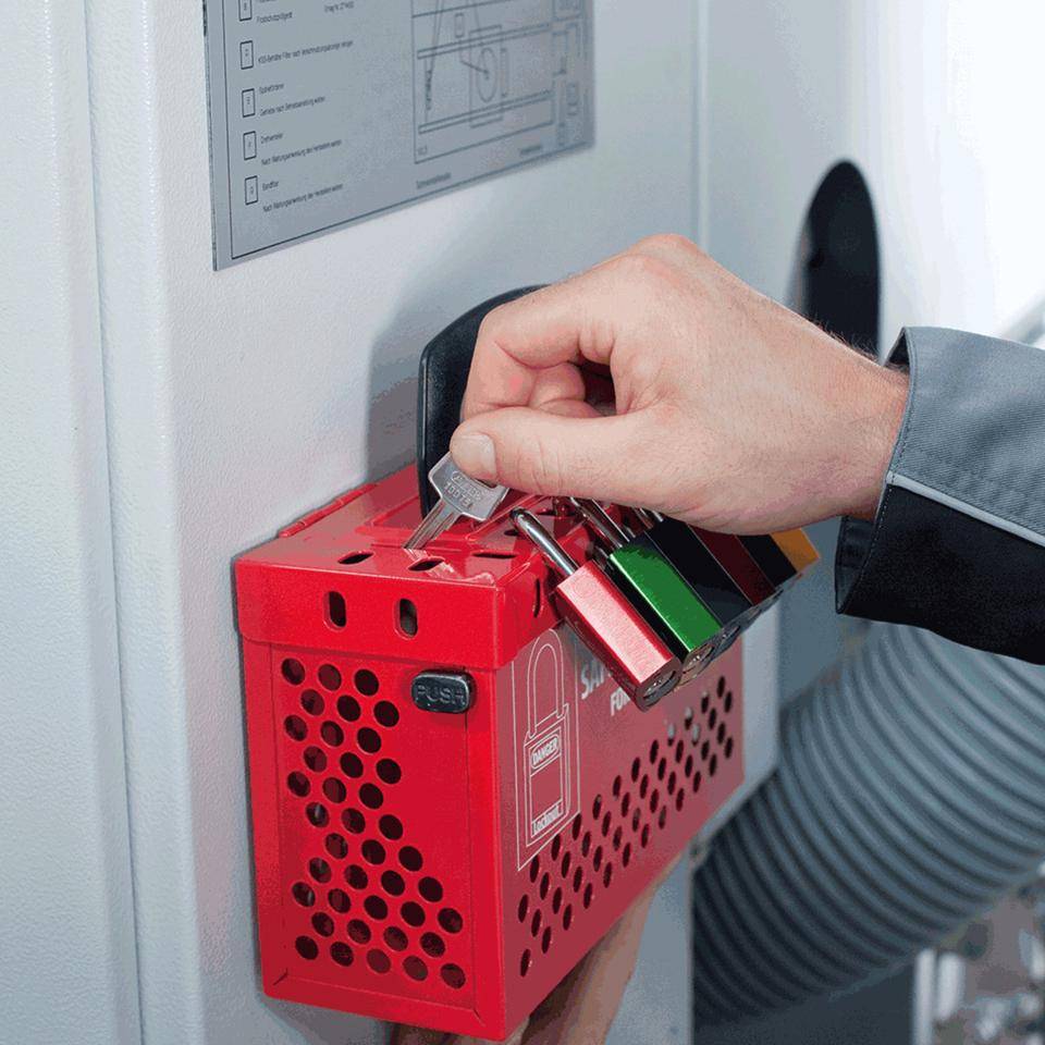 ABUS Wartungsschutzdepot Safety Redbox, für max. 18 Schlösser, rot, 240x174x94mm-1