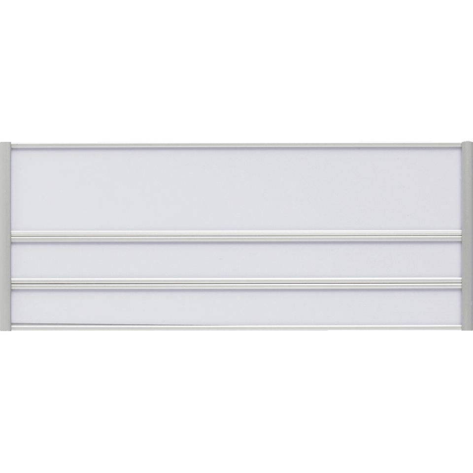 Türschild Silver, 1 Titelfeld/2 Namensfelder, Aluminium, eloxiert, 180x72mm-0