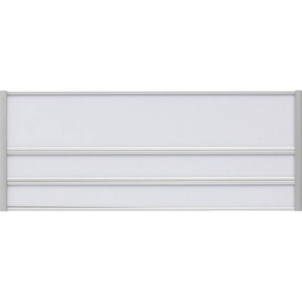 Türschild Silver, 1 Titelfeld/2 Namensfelder, Aluminium, eloxiert, 180x72mm