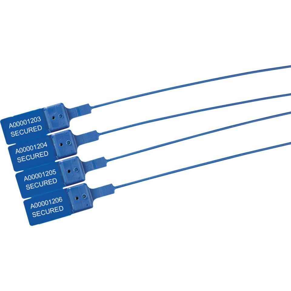 Sicherheits-Zugplombe TEN-LOK 1, blau, Nylon, Einsatzlänge 260mm, Ø 2mm, 1000/VE-0