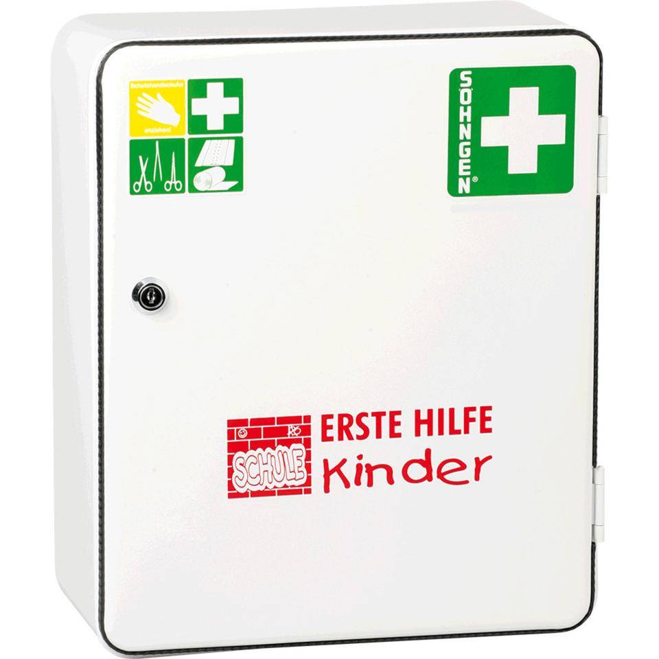 SÖHNGEN® Verbandschrank Schule, i.A.a. ASR A4.3 (DIN 13157), weiß, Stahlblech-0