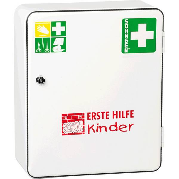 SÖHNGEN® Verbandschrank Schule, i.A.a. ASR A4.3 (DIN 13157), weiß, Stahlblech