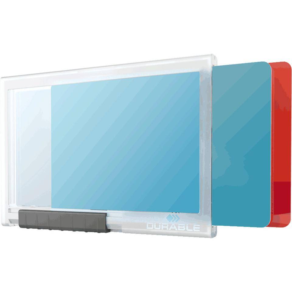 DURABLE Pushbox Duo, für zwei Ausweise, Acryl, Innenmaß 54x87mm,10/VE-0