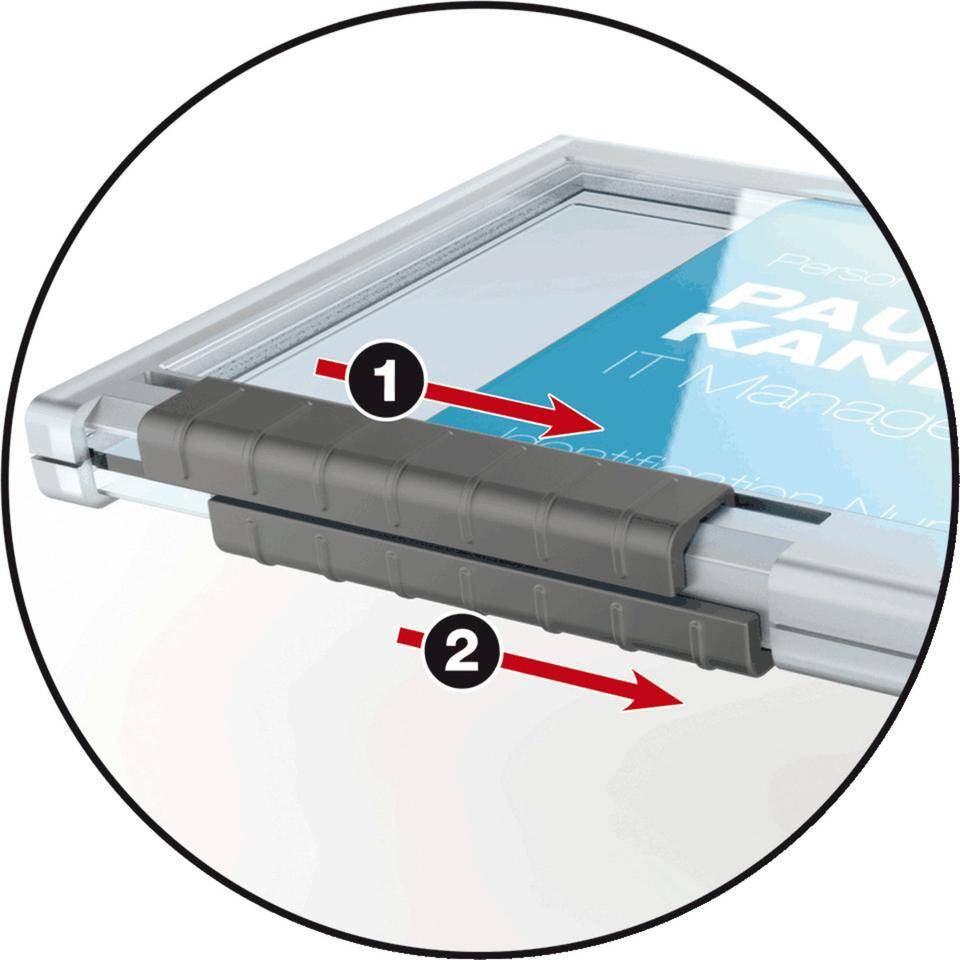 DURABLE Pushbox Duo, für zwei Ausweise, Acryl, Innenmaß 54x87mm,10/VE-2