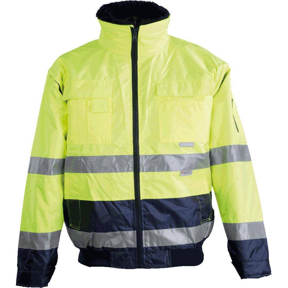 PLANAM Warnjacke Comfort, EN ISO 20471/3, gelb/marine, Polyester, Größe 4XL-0