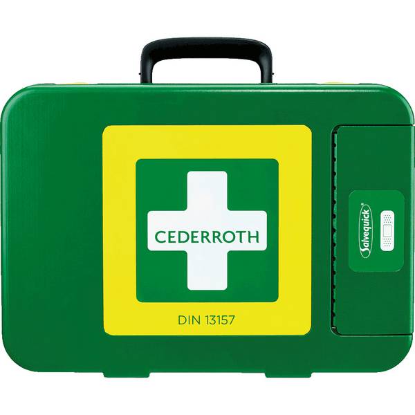 Erste Hilfe Koffer First-Aid-Kits B300xH420xT118ca.mm grün