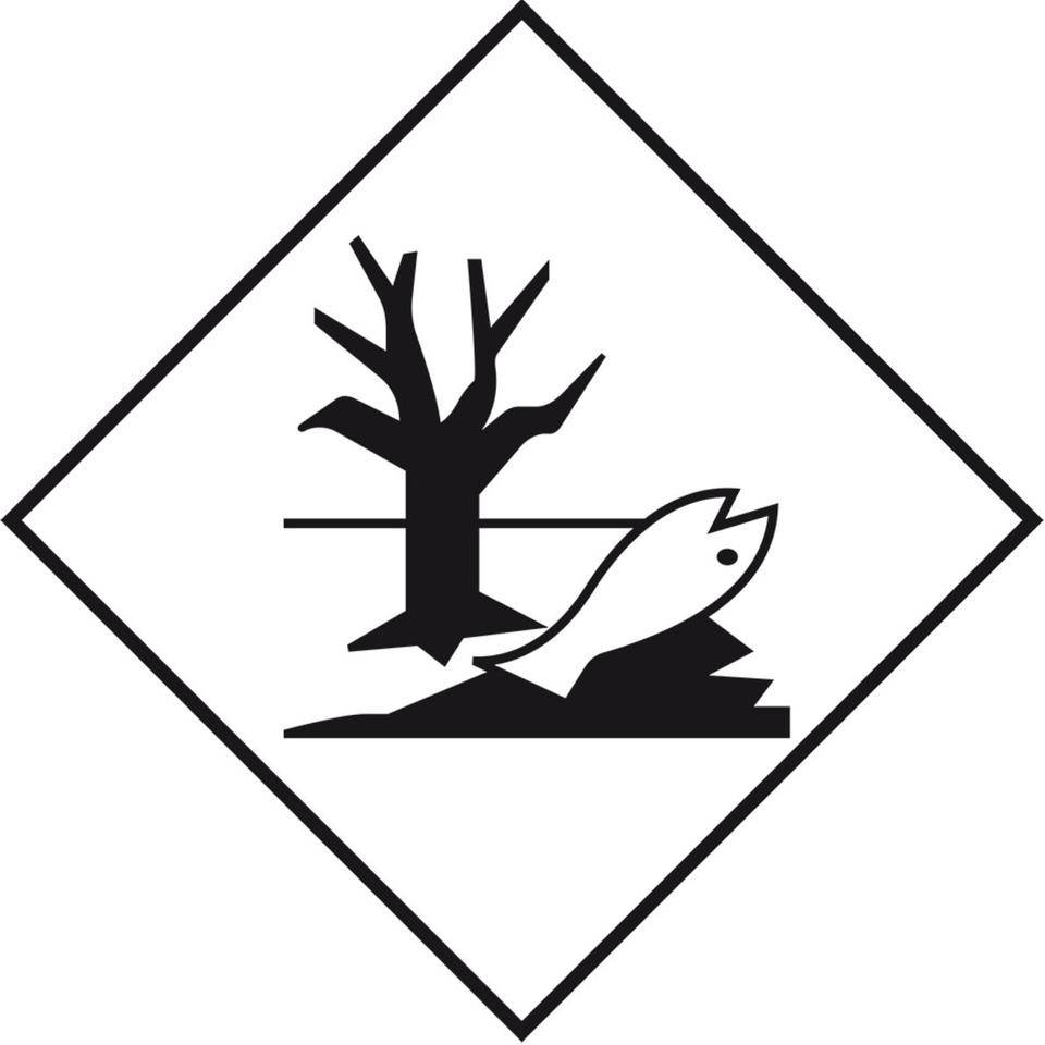Gefahrgutzettel (Placards) umweltgefährdende Stoffe, Kunststoff,250x250mm, IMDG-Code, ADR, IATA-0