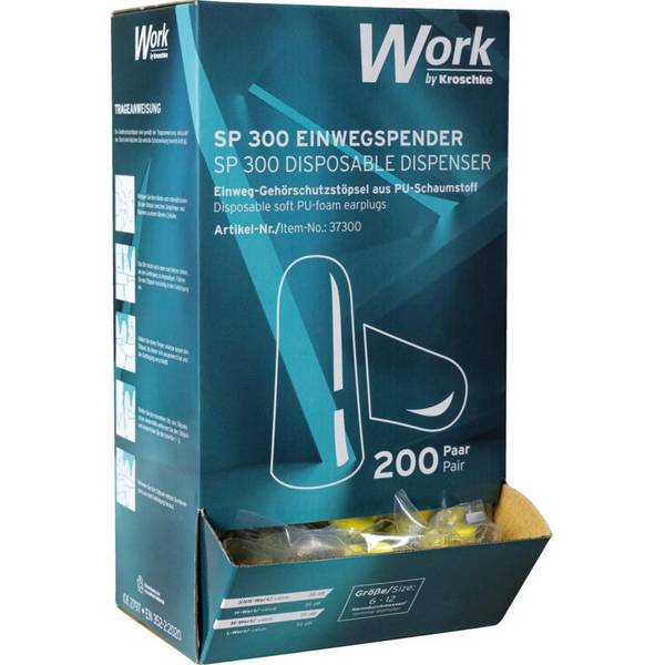Work Gehörschutz-Spender-Box SP300 Einweg, Lief.inkl.200 Paar Gehörschutzstöpsel