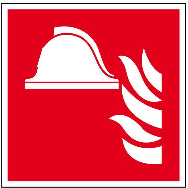Brandschutzzeichen Brandbekämpfung, Kunststoff, 200x200mm, ASR A1.3, DIN EN ISO 7010 F004