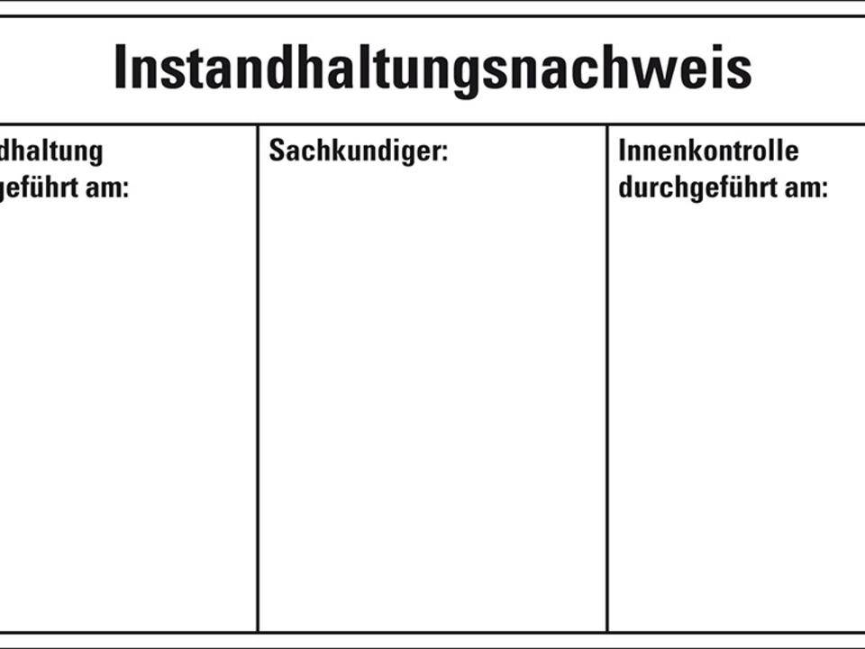 Instandhaltungsnachweis Feuerlöscher, DIN 14406-4, Folie, ablösbar, 100x60mm, 4/Bogen-0