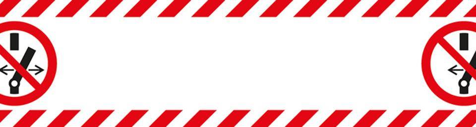 Wartungsaufkleber Schalten verboten., o.Text, Pikto Folie, 100x20mm, 7/Bogen, DIN EN ISO 7010-0